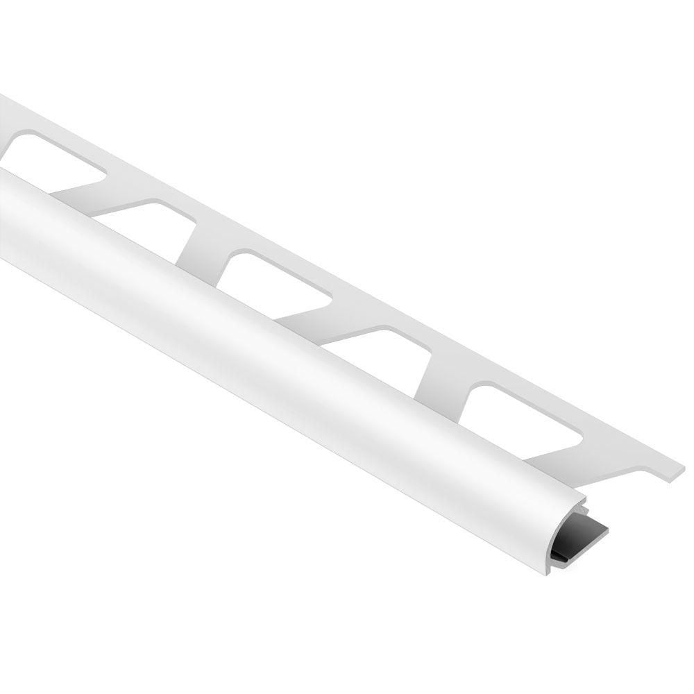 Schluter - RONDEC Profilé de bordure rond - aluminium  gris clair 3/8" (10 mm) x 8' 2-1/2"