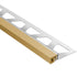 Schluter - DILEX-KSA Profilé pour joint de périmètre muni de ruban autoadhésif beige clair - acier inoxydable (V2) 1/2" (12.5 mm) x 8' 2-1/2"