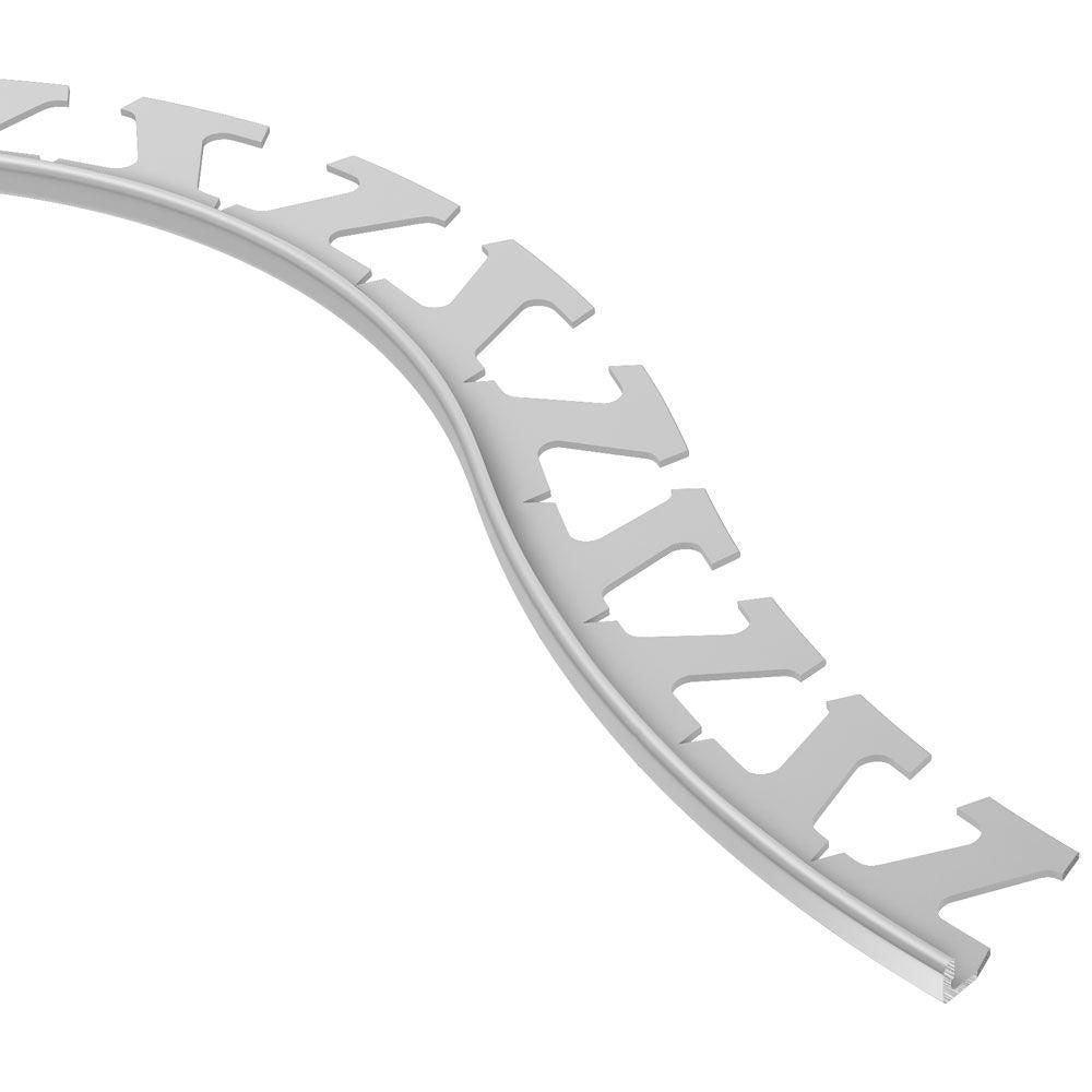 Schluter - SCHIENE Profilé radius de bordure pour mur/plancher - aluminium anodisé mat 3/32" (2 mm) x 8' 2-1/2"