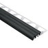 Schluter - TREP-S Profilé de nez de marche avec insert noir - aluminium et plastique PVC 1-1/32" x 4' 11" x 5/16" (8 mm)