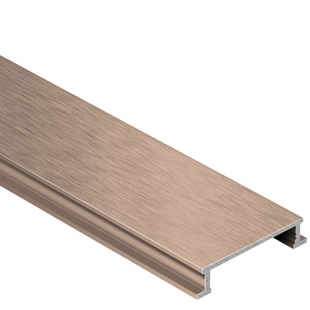Schluter - DESIGNLINE Profil décoratif de bordure - aluminium anodisé cuivre brossé 1/4" (6 mm) x 8' 2-1/2"