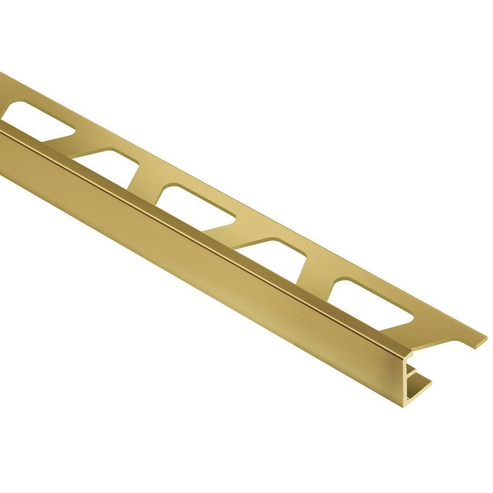 Schluter - SCHIENE Profilé de bordure pour mur/plancher laiton 11/32" (9 mm) x 8' 2-1/2"