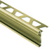Schluter - RONDEC-CT Profilé de bordure à comptoir double rail - Aluminum Anodized Brushed Brass 1/2" (12.5 mm) x 8' 2-1/2"