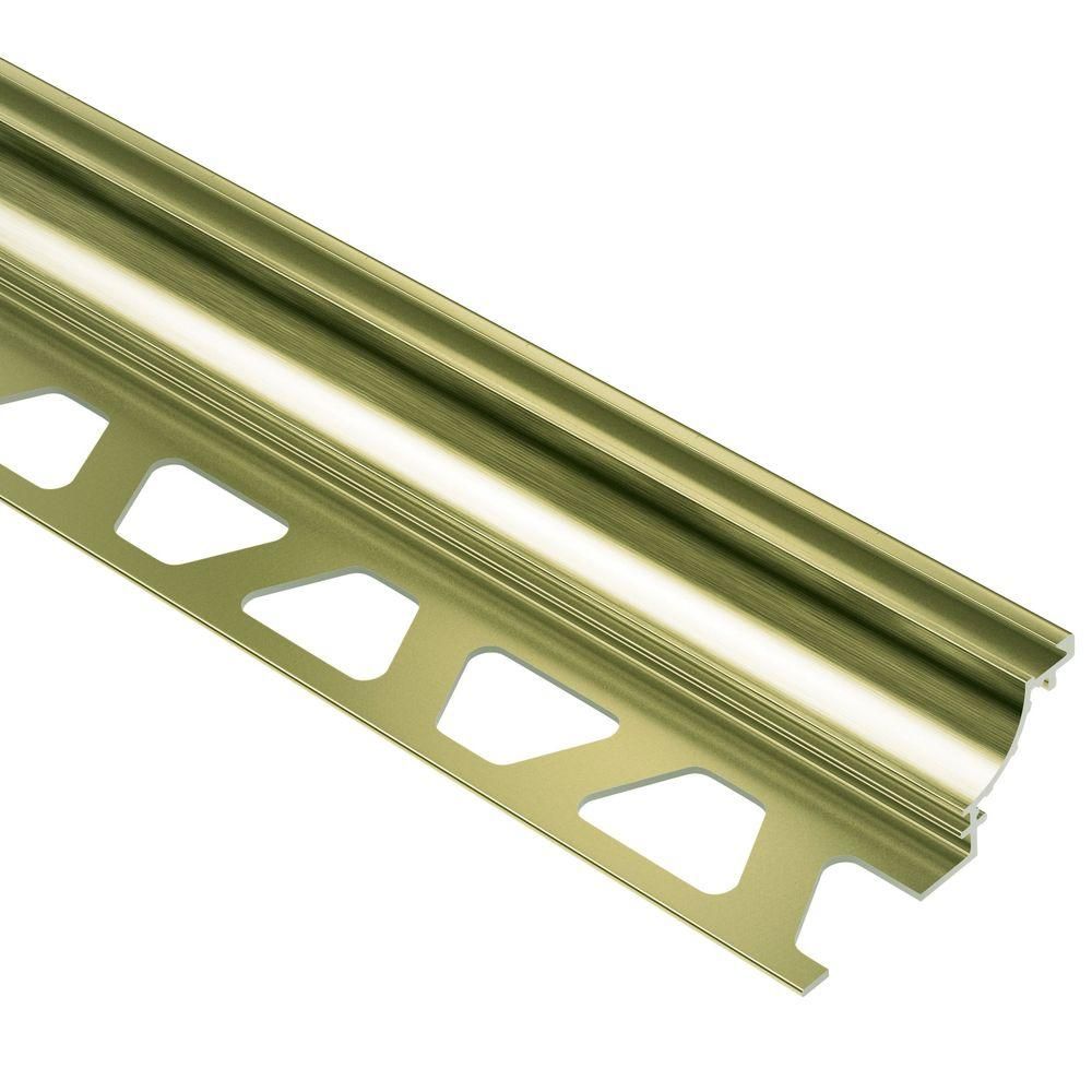 Schluter - DILEX-AHK Profilé à gorge avec un radius de 3/8" (10 mm) - aluminium anodisé laiton brossé 3/8" x 8' 2-1/2"