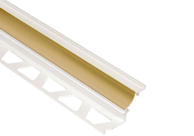 Schluter - DILEX-PHK Profilé à gorge avec un radius de 3/8" - plastique PVC beige clair 1/2" (12.5 mm) x 8' 2-1/2"