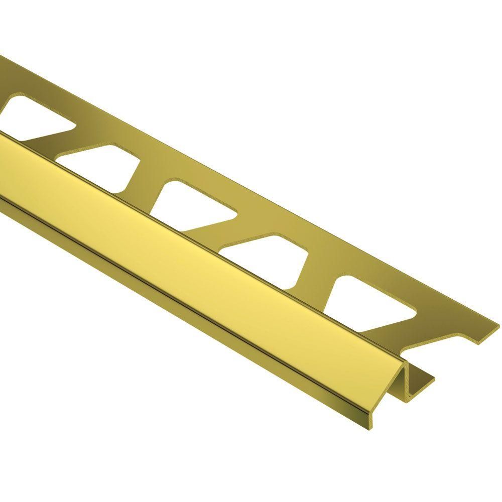 Schluter - RENO-U Profilé réducteur - laiton 5/16" (8 mm) x 8' 2-1/2"