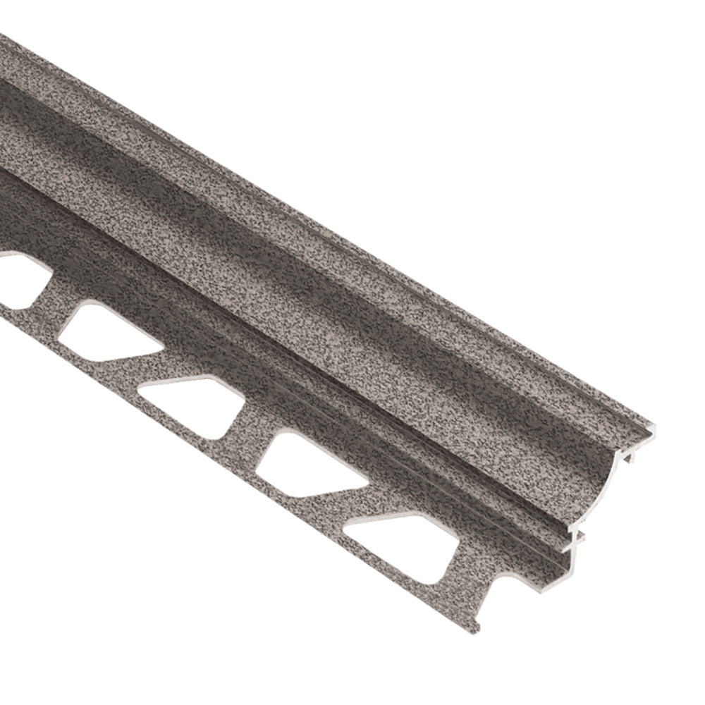 Schluter - DILEX-AHK Profilé à gorge avec un radius de 3/8" (10 mm) - aluminium gris pierre 3/8" x 8' 2-1/2"