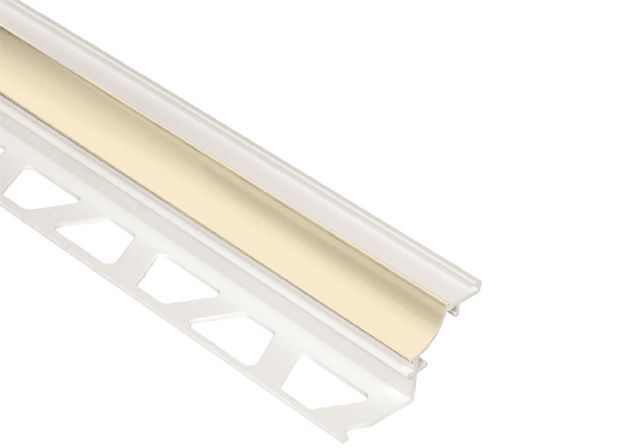 Schluter - DILEX-PHK Profilé à gorge avec un radius de 3/8" - plastique PVC sable 1/2" (12.5 mm) x 8' 2-1/2"