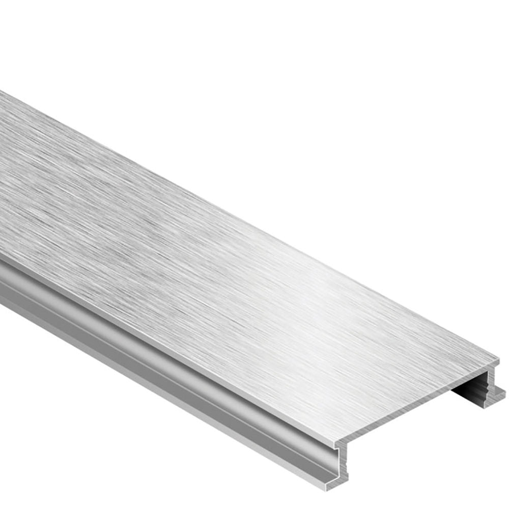 Schluter - DESIGNLINE Profil décoratif de bordure - aluminium anodisé nickel brossé 1/4" (6 mm) x 8' 2-1/2"