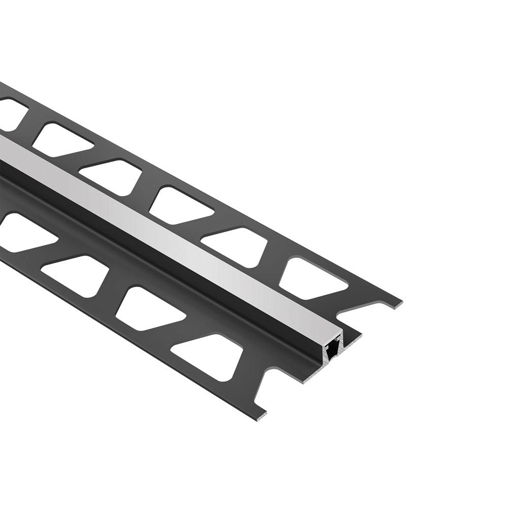 Schluter - DILEX-BWB Profilé pour joint de surface avec zone de mouvement de 3/8" - plastique PVC Gris Classique 1/2" (12.5 mm) x 8' 2-1/2"