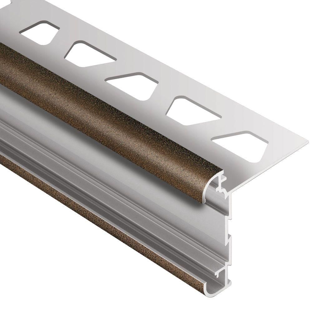 Schluter - RONDEC-CT Profilé de bordure à comptoir double rail - Aluminum Bronze 1/2" (12.5 mm) x 8' 2-1/2"