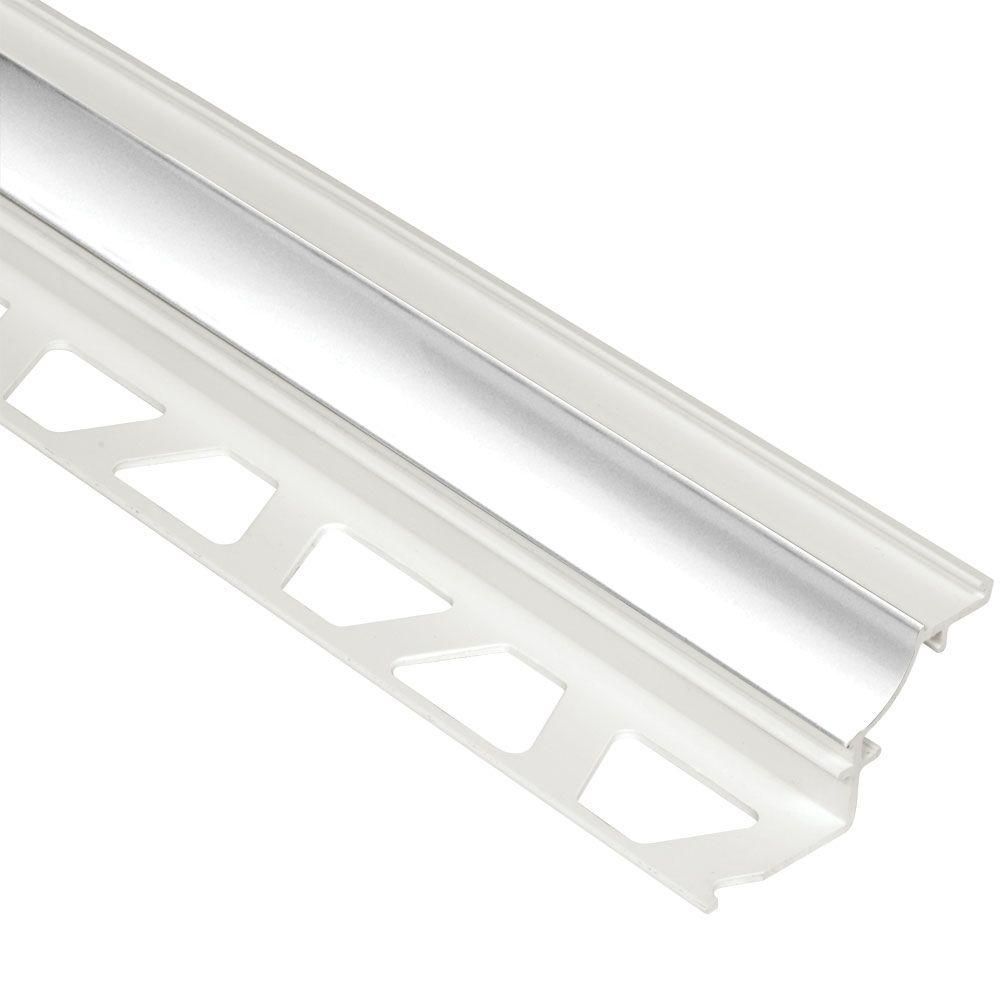 Schluter - DILEX-PHK Profilé à gorge avec un radius de 3/8" - plastique PVC blanc éclatant 5/16" (8 mm) x 8' 2-1/2"