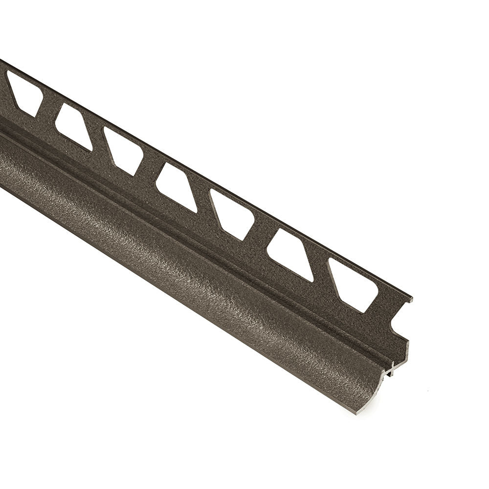 Schluter - DILEX-AHKA Profilé à gorge avec un radius de 3/8" - aluminium anthracite foncé 9/16" (15 mm) x 8' 2-1/2"