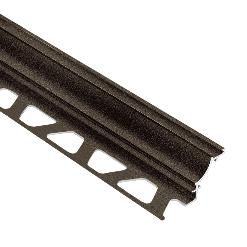 Schluter - DILEX-AHK Profilé à gorge avec un radius de 3/8" (10 mm) - aluminium anthracite foncé 3/8" x 8' 2-1/2"