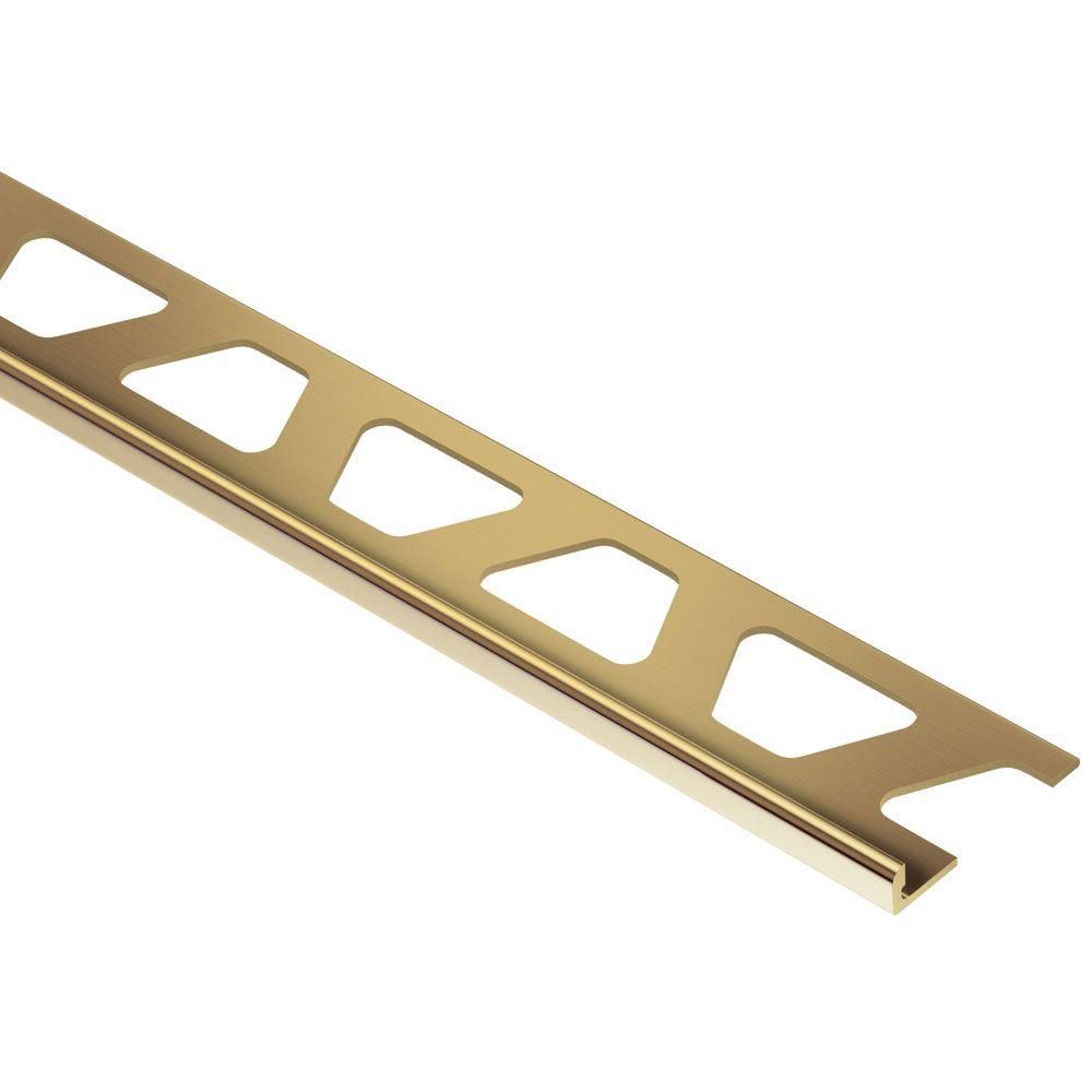 Schluter - SCHIENE Profilé de bordure pour mur/plancher laiton 3/16" (4.5 mm) x 8' 2-1/2"