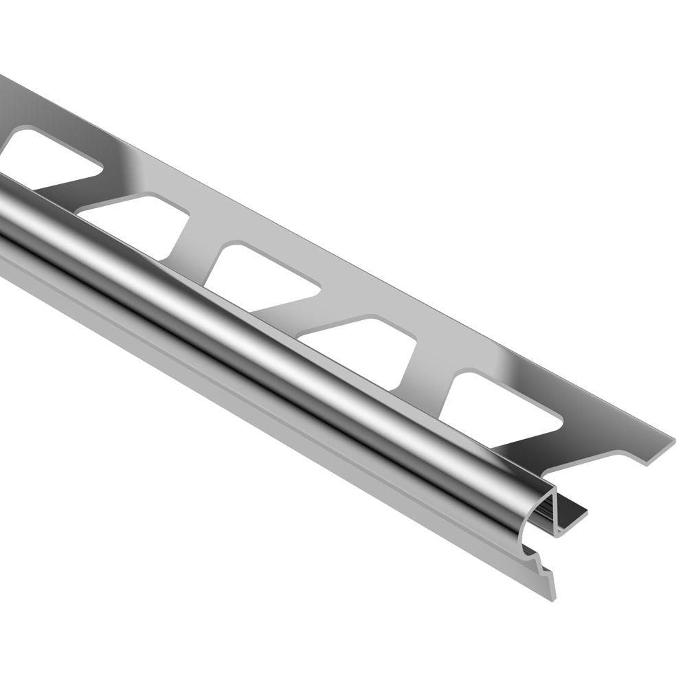 Schluter - TREP-FL Profilé pour nez de marche - acier inoxydable (V2) 11/32" (9 mm) x 8' 2-1/2"