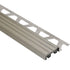 Schluter - TREP-S Profilé de nez de marche avec insert gris - acier inoxydable (V2) et plastique PVC  1-1/32" x 4' 11" x 3/8" (10 mm)