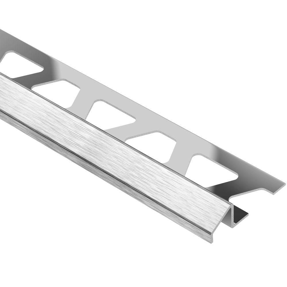 Schluter - RENO-U Profilé réducteur - acier inoxydable (V2) brossé 3/4" (20 mm) x 8' 2-1/2"