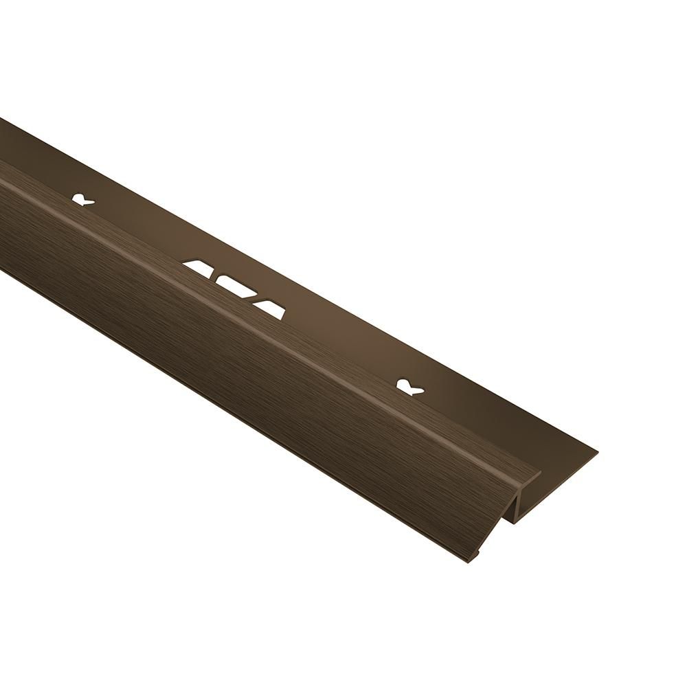 Schluter - VINPRO-U Profilé réducteur pour revêtement de vinyle - aluminium anodisé bronze antique brossé 1/8" (3 mm) x 8' 2-1/2"