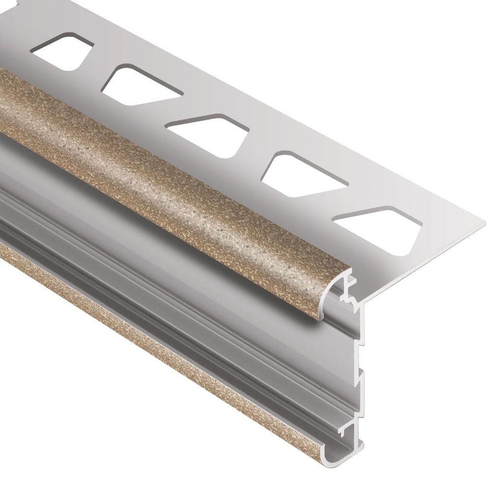 Schluter - RONDEC-CT Profilé de bordure à comptoir double rail - Aluminum Beige 1/2" (12.5 mm) x 8' 2-1/2"