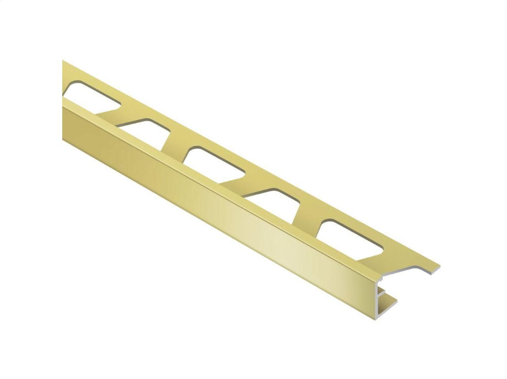 Schluter - 3/8" (10 mm) x 8' 2-1/2" - SCHIENE Profilé de bordure de mur/plancher aluminium anodisé laiton mat ||A100AM