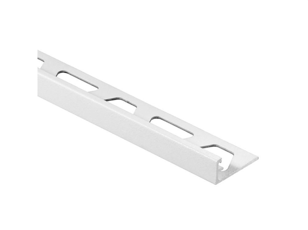 Schluter - 3/8" (10 mm) x 8' 2-1/2" - SCHIENE Profilé de bordure de mur aluminium blanc mat ||A100MBW