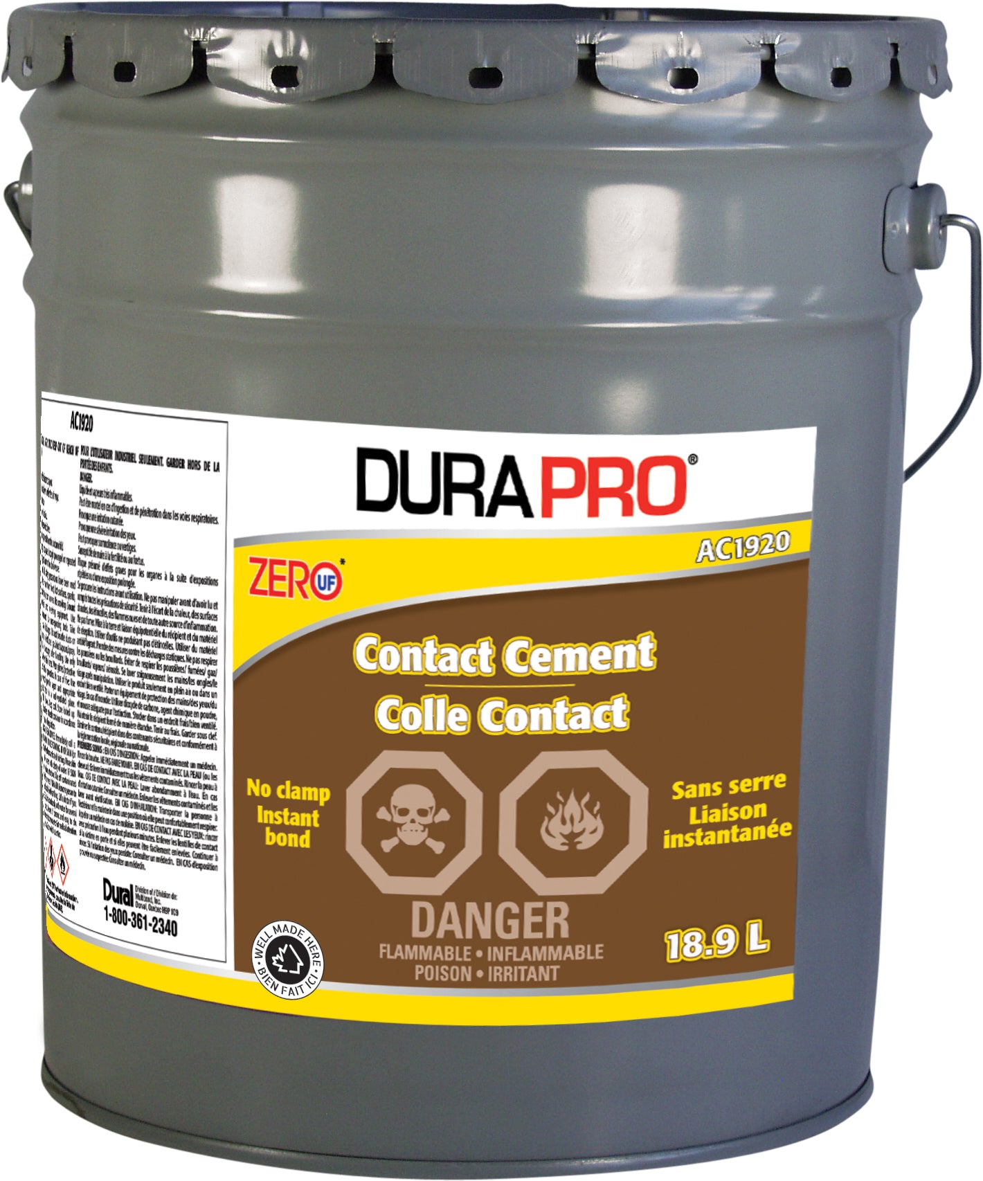 Dural - Colle contact au solvant DuraPro 18.9 L