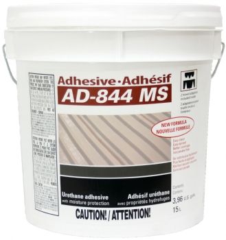 AcoustiTECH - 15 L - AD-844 MS Adhésif pour planchers d'ingénierie Hybride à base d'uréthane ||AD844-15