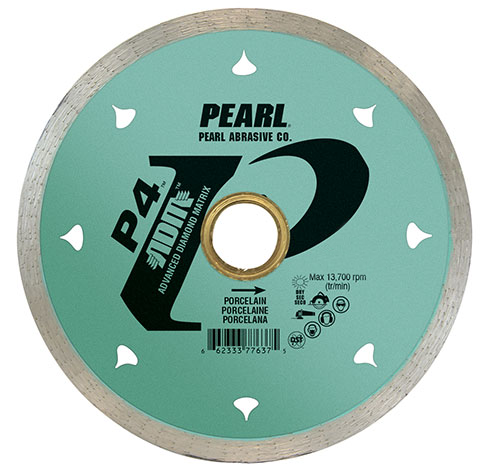 Pearl Abrasive - Lame diamantée à bords continus à l’eau et à sec P4 Reactor pour scie à céramique 5"