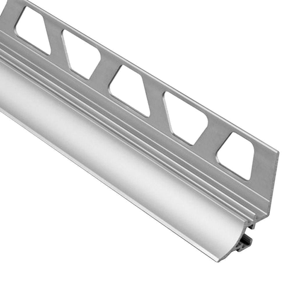 Schluter - DILEX-AHKA Profilé à gorge avec un radius de 3/8" - aluminium anodisé mat 9/16" (15 mm) x 8' 2-1/2"