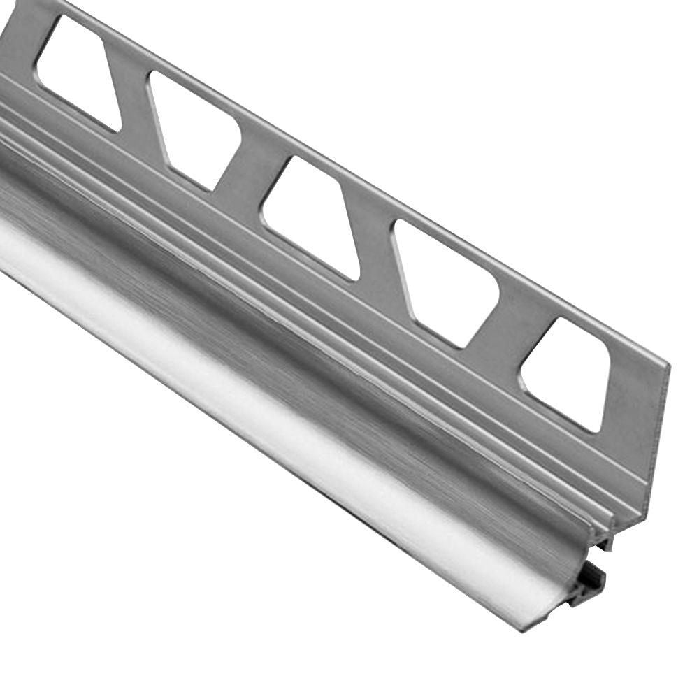Schluter - DILEX-AHKA Profilé à gorge avec un radius de 3/8" - aluminium anodisé chrome brossé 5/16" (8 mm) x 8' 2-1/2"