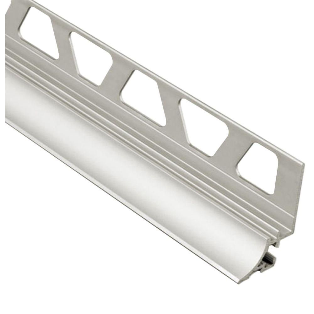 Schluter - DILEX-AHKA Profilé à gorge avec un radius de 3/8" - aluminium anodisé nickel mat 5/16" (8 mm) x 8' 2-1/2"
