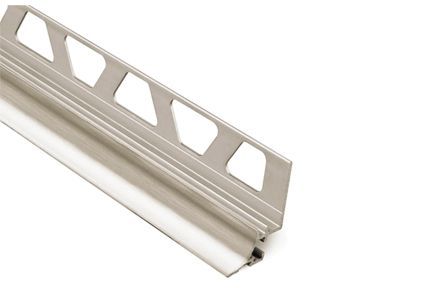 Schluter - DILEX-AHKA Profilé à gorge avec un radius de 3/8" - aluminium anodisé nikel brossé 5/16" (8 mm) x 8' 2-1/2"