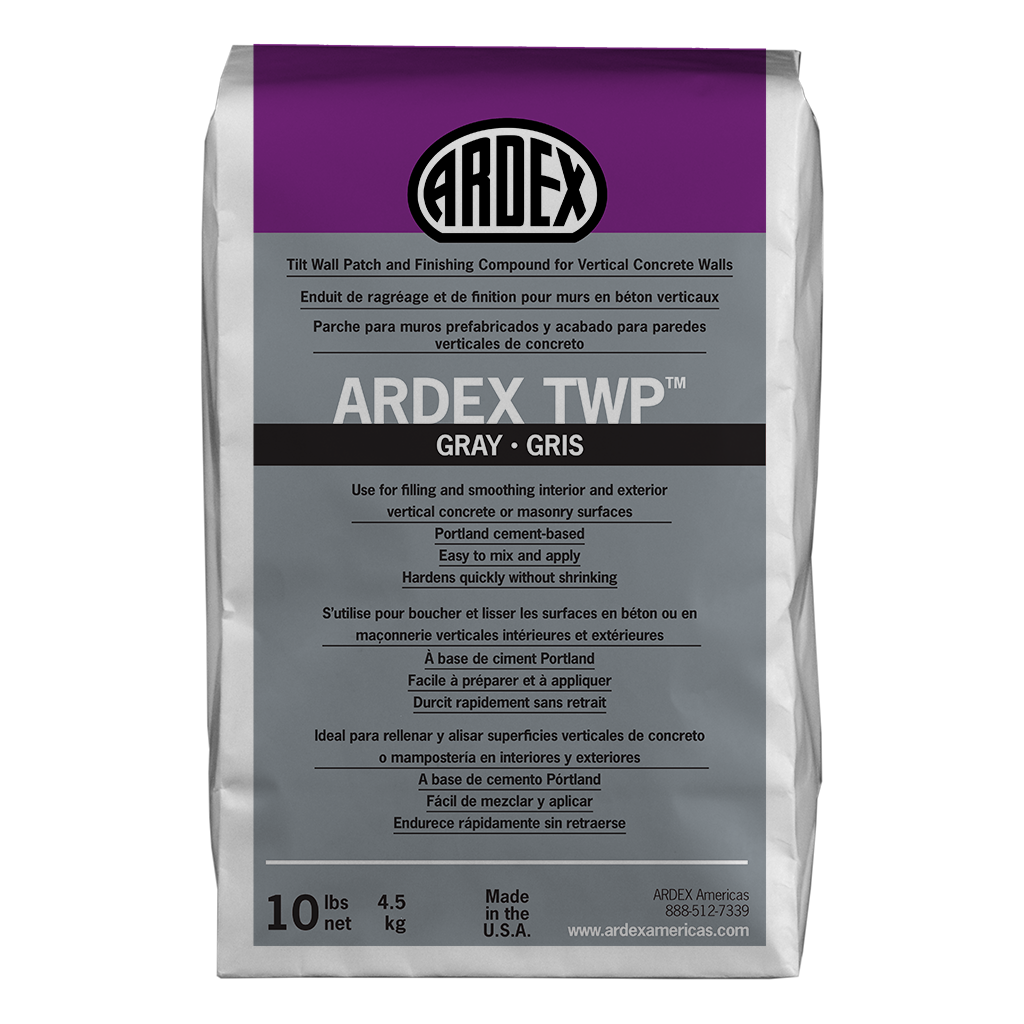 Ardex - TWP Vertical Concrete Wall Filler and Finish, Gray - 10 lb ||12508
