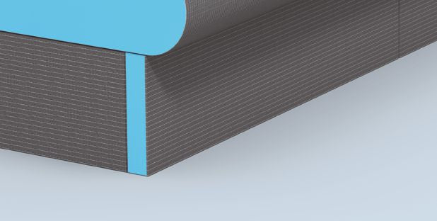 Wedi - Base de banc de douche Sanoasa Bellina Linea front droit 15-1/4" x 39-3/4" x 7-7/8"