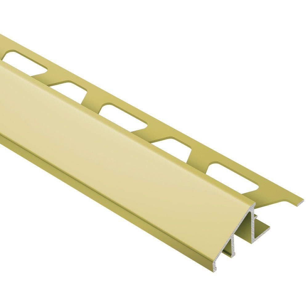 Schluter - RENO-U Profilé réducteur - aluminium anodisé laiton mat 1/2" (12.5 mm) x 8' 2-1/2"