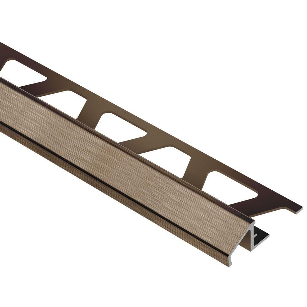 Schluter - RENO-U Profilé réducteur - aluminium anodisé bronze antique brossé 5/16" (8 mm) x 8' 2-1/2"