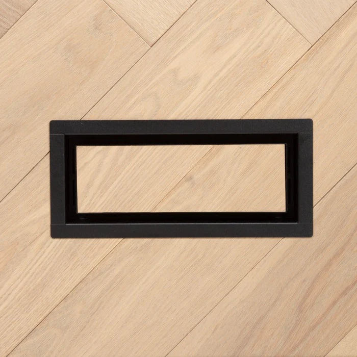 Fittes - Trappe de ventilation avec cadre Lite Matte Black 2" x 12"