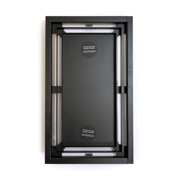 Fittes - Trappe de ventilation avec retour d'air OG Matte Black 8" x 30"