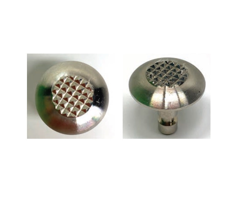 Kinesik - Tuile tactile Advantage One avec dômes avec anneaux concentriques au centre en acier inoxydable 12" x 24"