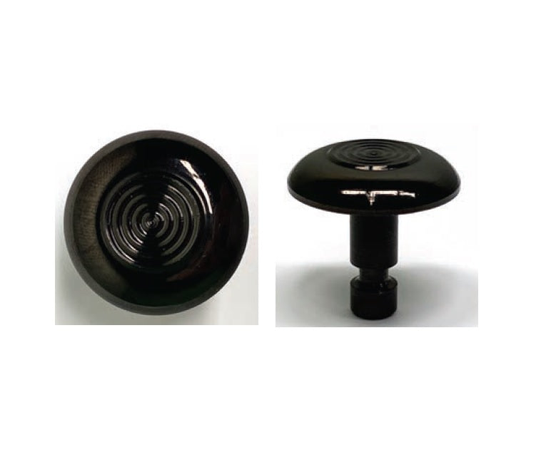 Kinesik - Advantage Unique Dômes tronqués individuels à motif de cercles concentriques Acier inoxydable revêtu de PVD noir 7/8"
