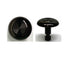 Kinesik - Advantage Unique Dômes tronqués individuels à motif de cercles concentriques Acier inoxydable revêtu de PVD noir 7/8"