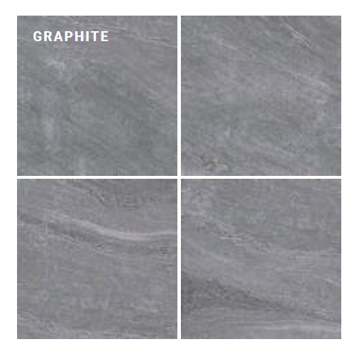 ProSolutions - Plancher de céramique Ecostone Alpi Graphite 60 cm x 60 cm