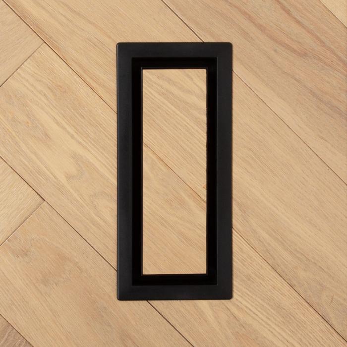 Fittes - Trappe de ventilation avec cadre Lite Matte Black 4" x 10"