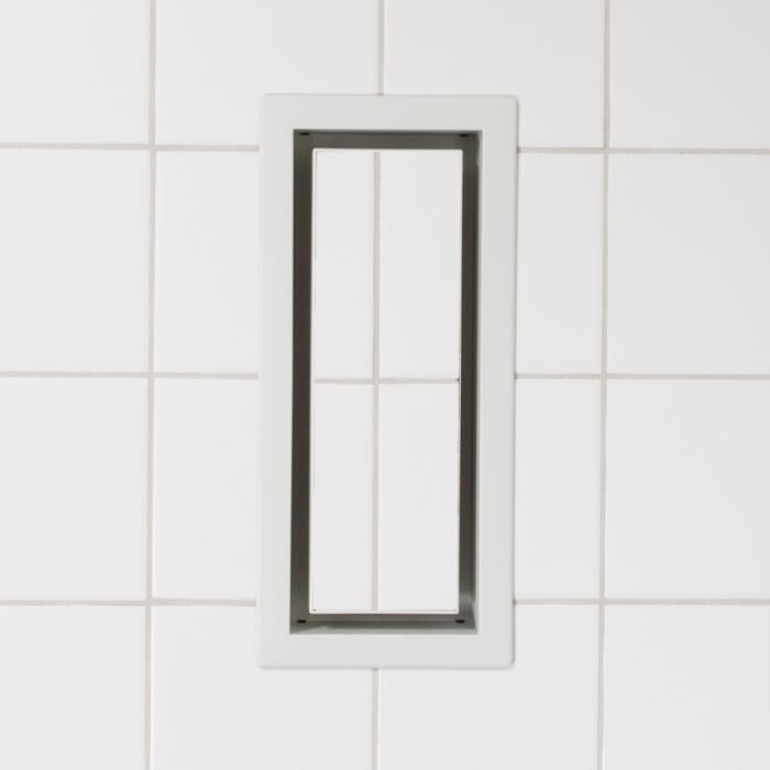 Fittes - Trappe de ventilation avec cadre Lite Cotton White 3" x 10"
