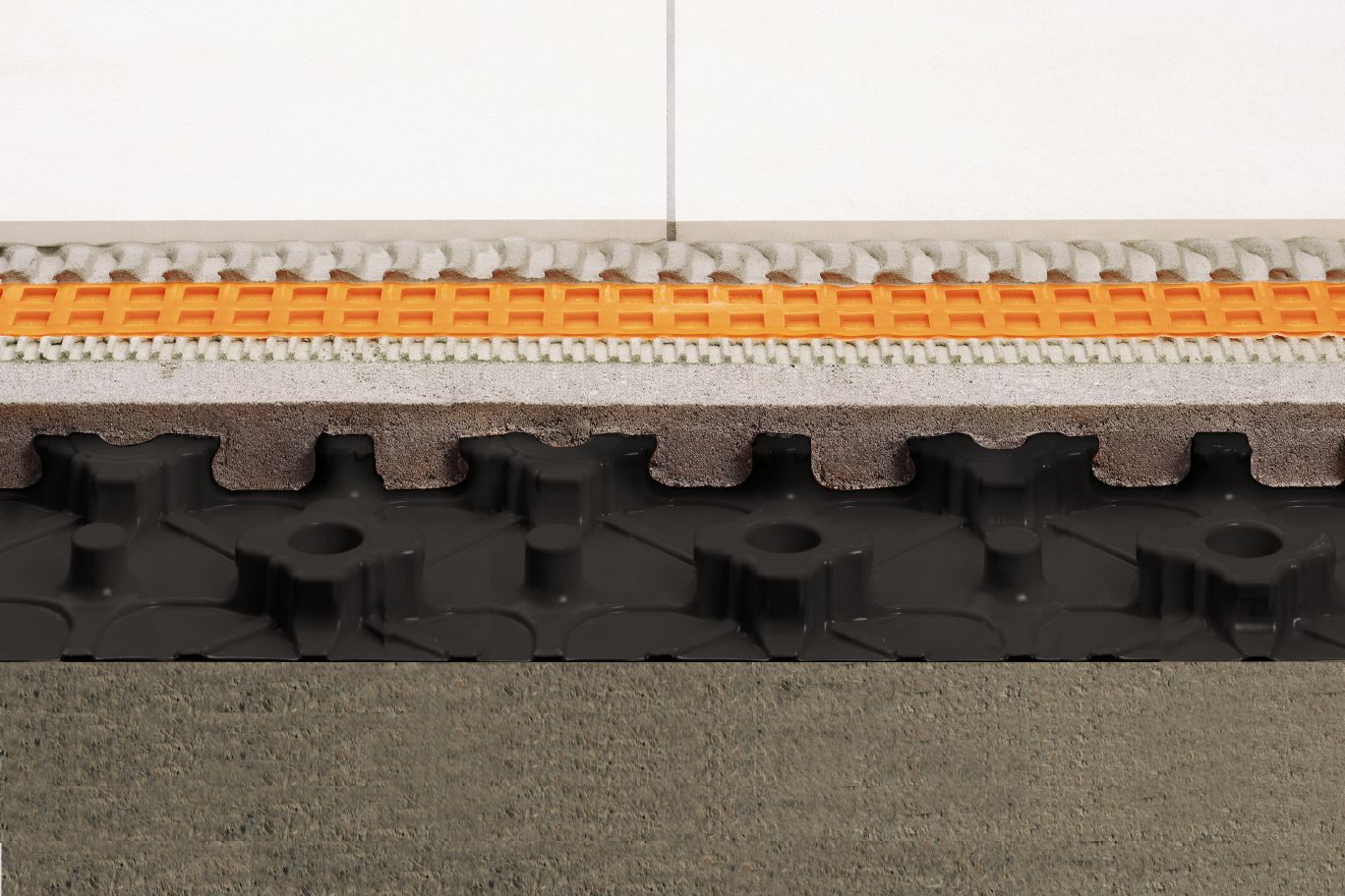 Schluter - BEKOTEC-DRAIN Panneau de drainage pour chape cloutée 29/32" (23 mm) x 35-7/16" x 47-1/4" (paquet de 10)