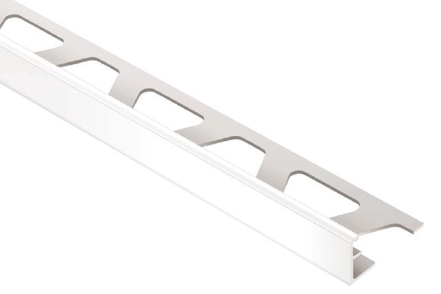 Schluter - JOLLY Profilé de bordure de mur - Plastique PVC blanc éclatant 1/2" (12.5 mm) x 10'