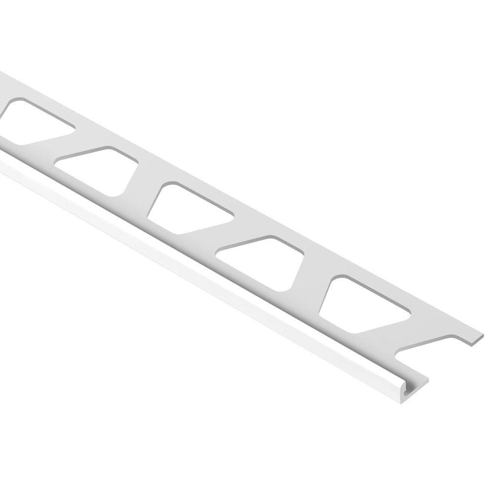 Schluter - JOLLY-P Profilé de bordure de mur - Plastique PVC blanc éclatant 3/16" (4.5 mm) x 8' 2-1/2"
