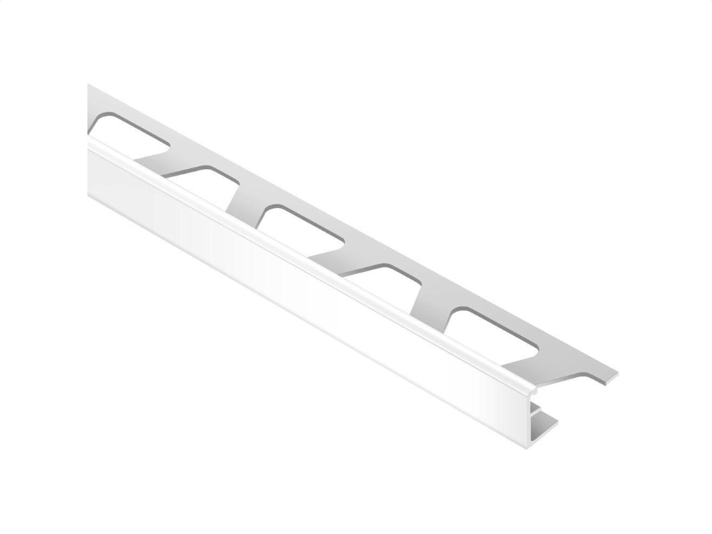 Schluter - 1/4" (6 mm) x 8' 2-1/2" - JOLLY-P Profilé de bordure de mur - Plastique PVC blanc éclatant ||BW60