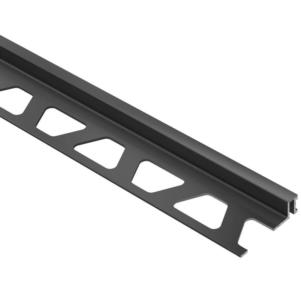 Schluter - DILEX-BWA Profilé de joint de mouvement de périmètre isolant le carrelage des structures - plastique PVC noir 1/4" (6 mm) x 8' 2-1/2"